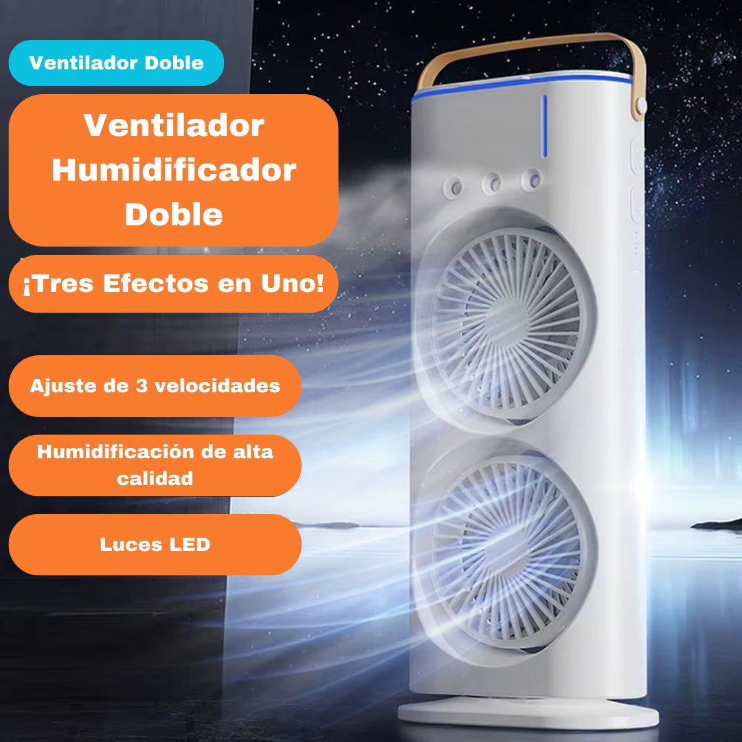 Ventilador Humidificador Doble ULTRAFRESH™ ❄️